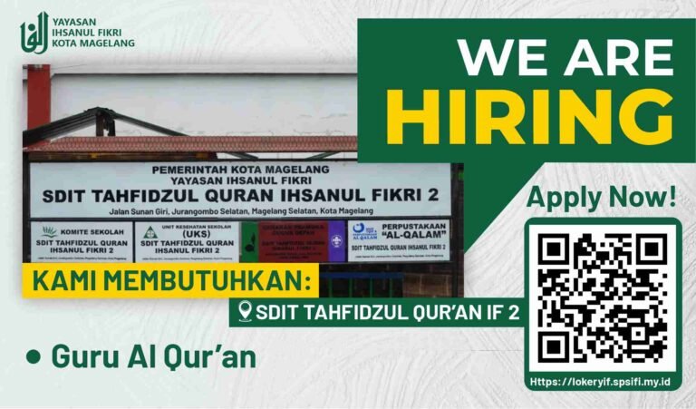 Lowongan Kerja Guru Al Quran SDIT Tahfidzul Quran Ihsanul Fikri 2